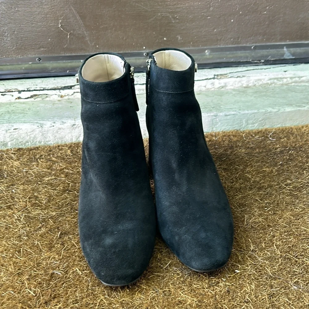 Kate Spade Adalyn Ankle Boots Black Suede Size 9 Booties Fall Boots
